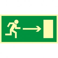 Znak "Kierunek do wyjścia drogi ewakuacyjnej"