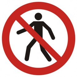 Znak "Zakaz przejścia"